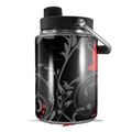 Skin Decal Wrap for Yeti Half Gallon Jug Twisted Garden Gray and Red - JUG NOT INCLUDED by WraptorSkinz