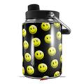 Skin Decal Wrap for Yeti Half Gallon Jug Smileys on Black - JUG NOT INCLUDED by WraptorSkinz