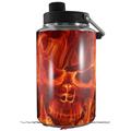Skin Decal Wrap for Yeti 1 Gallon Jug Flaming Fire Skull Orange - JUG NOT INCLUDED by WraptorSkinz