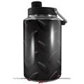 Skin Decal Wrap for Yeti 1 Gallon Jug Diamond Plate Metal 02 Black - JUG NOT INCLUDED by WraptorSkinz