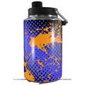 Skin Decal Wrap for Yeti 1 Gallon Jug Halftone Splatter Orange Blue - JUG NOT INCLUDED by WraptorSkinz