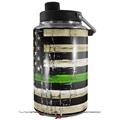 Skin Decal Wrap for Yeti 1 Gallon Jug Painted Faded and Cracked Green Line USA American Flag - JUG NOT INCLUDED by WraptorSkinz