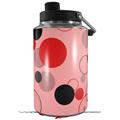 Skin Decal Wrap for Yeti 1 Gallon Jug Lots of Dots Red on Pink - JUG NOT INCLUDED by WraptorSkinz