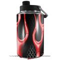 Skin Decal Wrap for Yeti 1 Gallon Jug Metal Flames Red - JUG NOT INCLUDED by WraptorSkinz