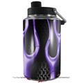 Skin Decal Wrap for Yeti 1 Gallon Jug Metal Flames Purple - JUG NOT INCLUDED by WraptorSkinz