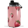 Skin Decal Wrap for Yeti 1 Gallon Jug Strawberries on Pink - JUG NOT INCLUDED by WraptorSkinz