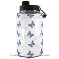 Skin Decal Wrap for Yeti 1 Gallon Jug Pastel Butterflies Blue on White - JUG NOT INCLUDED by WraptorSkinz