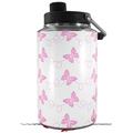 Skin Decal Wrap for Yeti 1 Gallon Jug Pastel Butterflies Pink on White - JUG NOT INCLUDED by WraptorSkinz