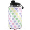 Skin Decal Wrap for Yeti 1 Gallon Jug Pastel Hearts on White - JUG NOT INCLUDED by WraptorSkinz