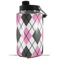 Skin Decal Wrap for Yeti 1 Gallon Jug Argyle Pink and Gray - JUG NOT INCLUDED by WraptorSkinz