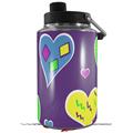 Skin Decal Wrap for Yeti 1 Gallon Jug Crazy Hearts - JUG NOT INCLUDED by WraptorSkinz