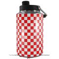 Skin Decal Wrap for Yeti 1 Gallon Jug Checkered Canvas Red and White - JUG NOT INCLUDED by WraptorSkinz