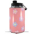 Skin Decal Wrap for Yeti 1 Gallon Jug Pastel Flowers on Pink - JUG NOT INCLUDED by WraptorSkinz