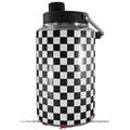 Skin Decal Wrap for Yeti 1 Gallon Jug Checkered Canvas Black and White - JUG NOT INCLUDED by WraptorSkinz