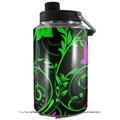 Skin Decal Wrap for Yeti 1 Gallon Jug Twisted Garden Green and Hot Pink - JUG NOT INCLUDED by WraptorSkinz