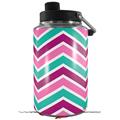 Skin Decal Wrap for Yeti 1 Gallon Jug Zig Zag Teal Pink Purple - JUG NOT INCLUDED by WraptorSkinz
