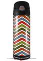 Skin Decal Wrap for Thermos Funtainer 16oz Bottle Zig Zag Colors 01 (BOTTLE NOT INCLUDED) by WraptorSkinz