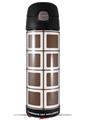 Skin Decal Wrap for Thermos Funtainer 16oz Bottle Squared Chocolate Brown (BOTTLE NOT INCLUDED) by WraptorSkinz
