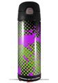 Skin Decal Wrap for Thermos Funtainer 16oz Bottle Halftone Splatter Hot Pink Green (BOTTLE NOT INCLUDED) by WraptorSkinz