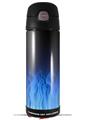 Skin Decal Wrap for Thermos Funtainer 16oz Bottle Fire Blue (BOTTLE NOT INCLUDED) by WraptorSkinz