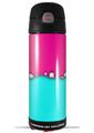 Skin Decal Wrap for Thermos Funtainer 16oz Bottle Ripped Colors Hot Pink Neon Teal (BOTTLE NOT INCLUDED) by WraptorSkinz