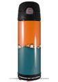 Skin Decal Wrap for Thermos Funtainer 16oz Bottle Ripped Colors Orange Seafoam Green (BOTTLE NOT INCLUDED) by WraptorSkinz