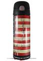 Skin Decal Wrap for Thermos Funtainer 16oz Bottle Painted Faded and Cracked USA American Flag (BOTTLE NOT INCLUDED) by WraptorSkinz