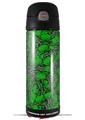 Skin Decal Wrap for Thermos Funtainer 16oz Bottle Scattered Skulls Green (BOTTLE NOT INCLUDED) by WraptorSkinz