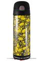 Skin Decal Wrap for Thermos Funtainer 16oz Bottle Scattered Skulls Yellow (BOTTLE NOT INCLUDED) by WraptorSkinz