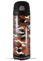 Skin Decal Wrap for Thermos Funtainer 16oz Bottle WraptorCamo Digital Camo Burnt Orange (BOTTLE NOT INCLUDED) by WraptorSkinz