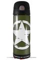 Skin Decal Wrap for Thermos Funtainer 16oz Bottle Distressed Army Star (BOTTLE NOT INCLUDED) by WraptorSkinz