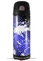 Skin Decal Wrap for Thermos Funtainer 16oz Bottle Halftone Splatter White Blue (BOTTLE NOT INCLUDED) by WraptorSkinz