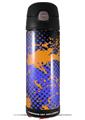 Skin Decal Wrap for Thermos Funtainer 16oz Bottle Halftone Splatter Orange Blue (BOTTLE NOT INCLUDED) by WraptorSkinz