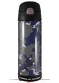 Skin Decal Wrap for Thermos Funtainer 16oz Bottle WraptorCamo Old School Camouflage Camo Blue Navy (BOTTLE NOT INCLUDED) by WraptorSkinz