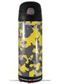 Skin Decal Wrap for Thermos Funtainer 16oz Bottle WraptorCamo Old School Camouflage Camo Yellow (BOTTLE NOT INCLUDED) by WraptorSkinz