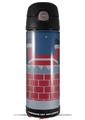 Skin Decal Wrap for Thermos Funtainer 16oz Bottle Ugly Holiday Christmas Sweater - Incoming Santa (BOTTLE NOT INCLUDED) by WraptorSkinz