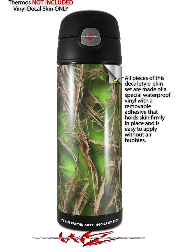 Thermos Funtainer 16oz Bottle WraptorCamo Grassy Marsh Camo Neon Green