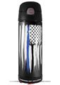 Skin Decal Wrap for Thermos Funtainer 16oz Bottle Brushed USA American Flag Blue Line (BOTTLE NOT INCLUDED) by WraptorSkinz
