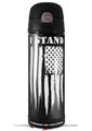 Skin Decal Wrap for Thermos Funtainer 16oz Bottle Brushed USA American Flag I Stand (BOTTLE NOT INCLUDED) by WraptorSkinz