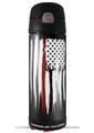 Skin Decal Wrap for Thermos Funtainer 16oz Bottle Brushed USA American Flag Red Line (BOTTLE NOT INCLUDED) by WraptorSkinz