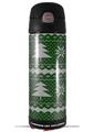 Skin Decal Wrap for Thermos Funtainer 16oz Bottle Ugly Holiday Christmas Sweater - Christmas Trees Green 01 (BOTTLE NOT INCLUDED) by WraptorSkinz