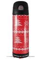 Skin Decal Wrap for Thermos Funtainer 16oz Bottle Ugly Holiday Christmas Sweater - Christmas Trees Red 01 (BOTTLE NOT INCLUDED) by WraptorSkinz