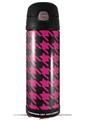 Skin Decal Wrap for Thermos Funtainer 16oz Bottle Houndstooth Hot Pink on Black (BOTTLE NOT INCLUDED) by WraptorSkinz