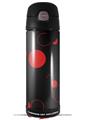 Skin Decal Wrap for Thermos Funtainer 16oz Bottle Lots of Dots Red on Black (BOTTLE NOT INCLUDED) by WraptorSkinz