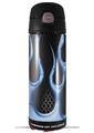 Skin Decal Wrap for Thermos Funtainer 16oz Bottle Metal Flames Blue (BOTTLE NOT INCLUDED) by WraptorSkinz