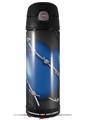 Skin Decal Wrap for Thermos Funtainer 16oz Bottle Barbwire Heart Blue (BOTTLE NOT INCLUDED) by WraptorSkinz