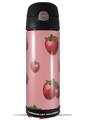 Skin Decal Wrap for Thermos Funtainer 16oz Bottle Strawberries on Pink (BOTTLE NOT INCLUDED) by WraptorSkinz