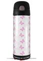 Skin Decal Wrap for Thermos Funtainer 16oz Bottle Pastel Butterflies Pink on White (BOTTLE NOT INCLUDED) by WraptorSkinz