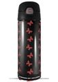 Skin Decal Wrap for Thermos Funtainer 16oz Bottle Pastel Butterflies Red on Black (BOTTLE NOT INCLUDED) by WraptorSkinz