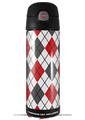 Skin Decal Wrap for Thermos Funtainer 16oz Bottle Argyle Red and Gray (BOTTLE NOT INCLUDED) by WraptorSkinz